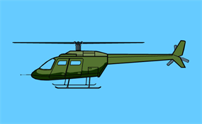 直升飞机起飞flash矢量动画